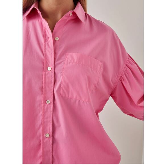 Rails Janae Button-down Shirt | Womens S, Hot Pink - Picture 5 of 7
